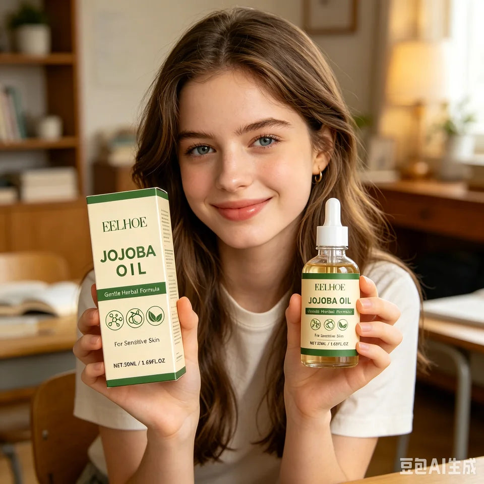 100% Pure Organic Jojoba Oil Cold Pressed Natural Body Massage Oil Moisturizing Hydrating Anti Dry Skin Care for Face Hair Nails