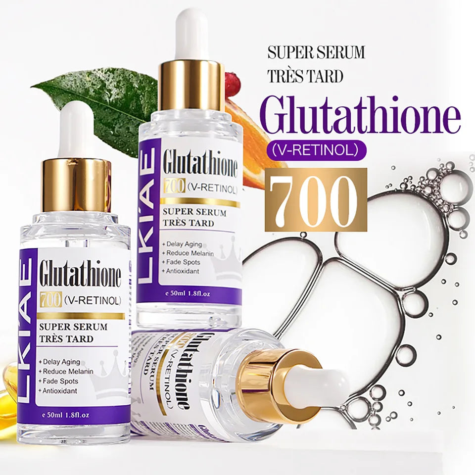 LKIAE Glutathione Whitening Face Serum, Remove Melanin, Dark Spots, Chloasma, With Retinol, Niacinamide, For All Skin Types