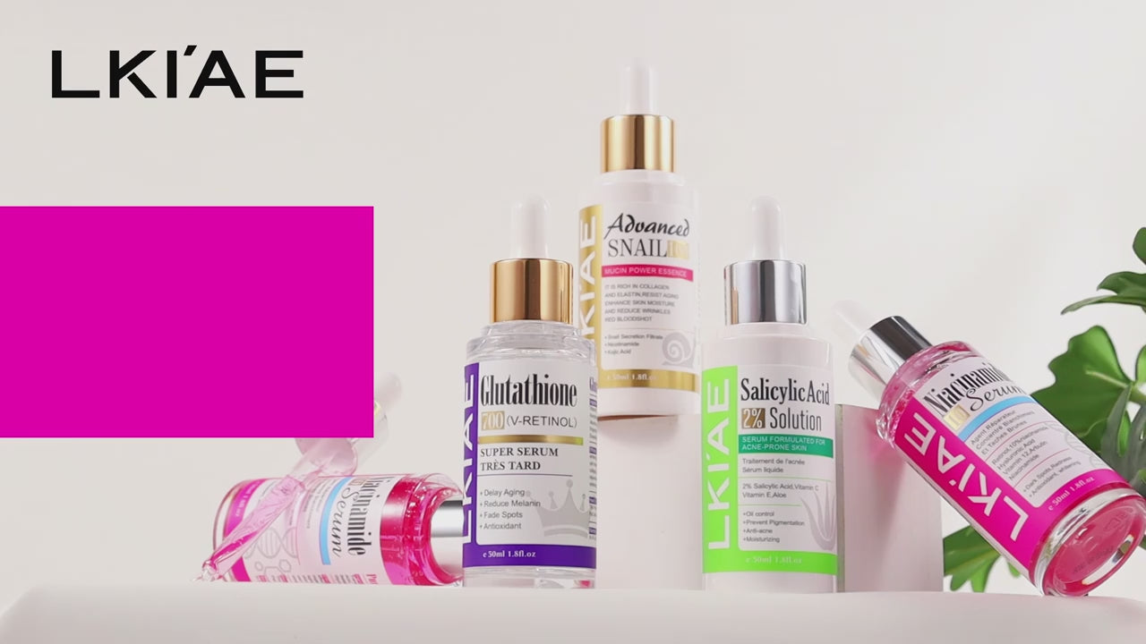 LKIAE Glutathione Whitening Face Serum, Remove Melanin, Dark Spots, Chloasma, With Retinol, Niacinamide, For All Skin Types